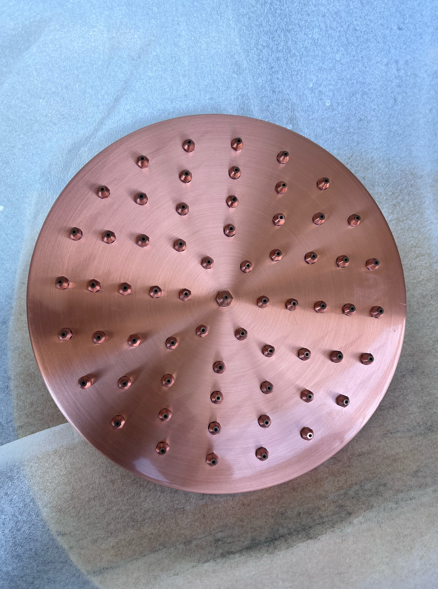Puckered Brass Shower Head